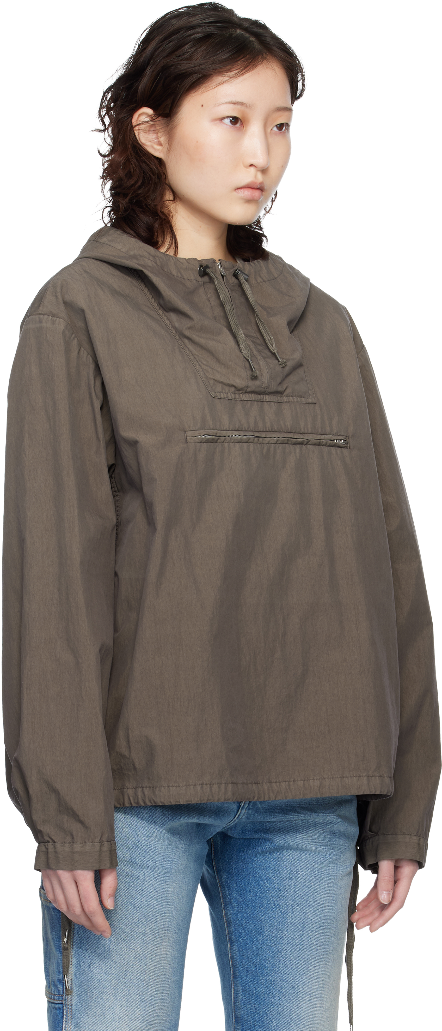 Taupe Cotton Caban Anorak