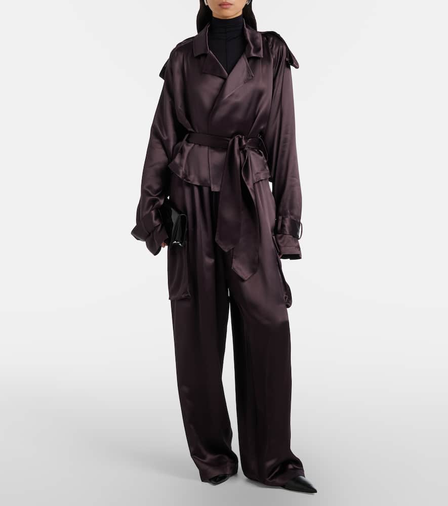 Delny satin cargo pants
