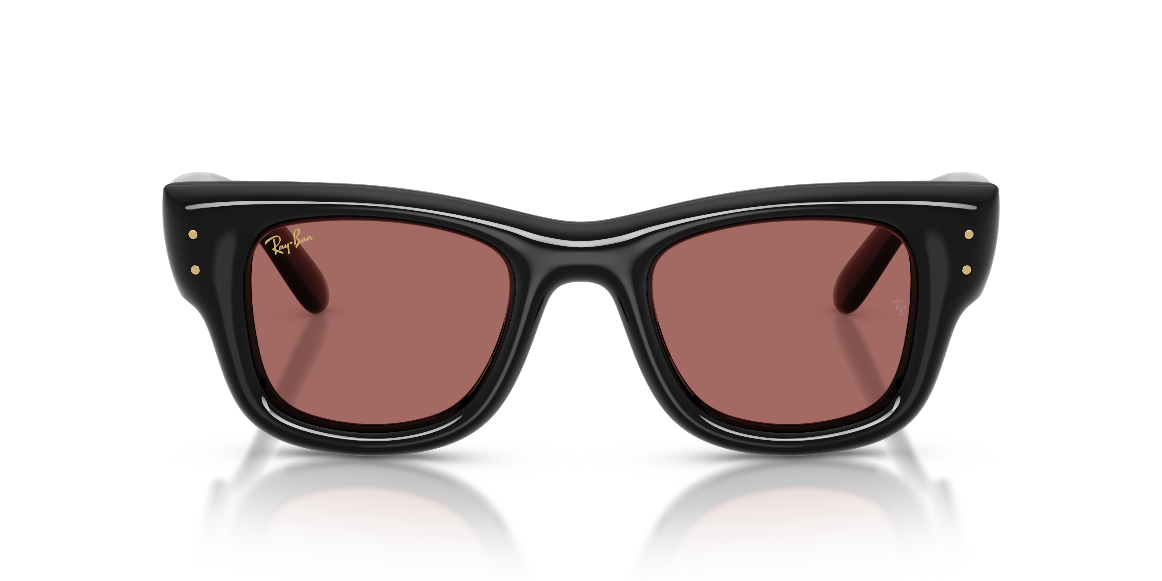 Ray - Ban Unisex Ray - Ban A$AP Rocky RB4940 WAYFARER PUFFER 601/69 Gafas de sol Nylon Negro Violeta Cuadrada Norma