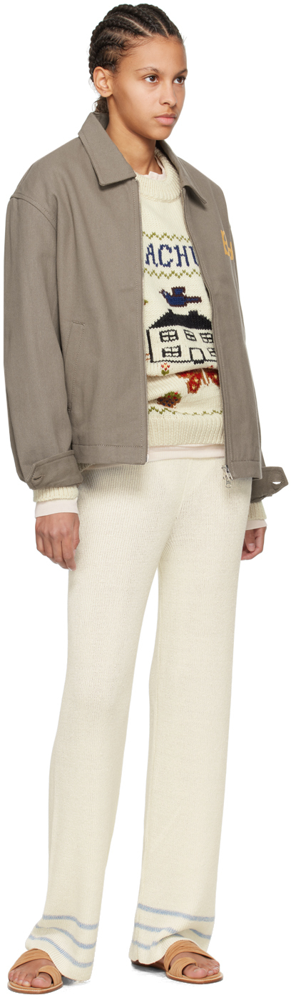 Bode Off-White Homestead Sampler Sweater