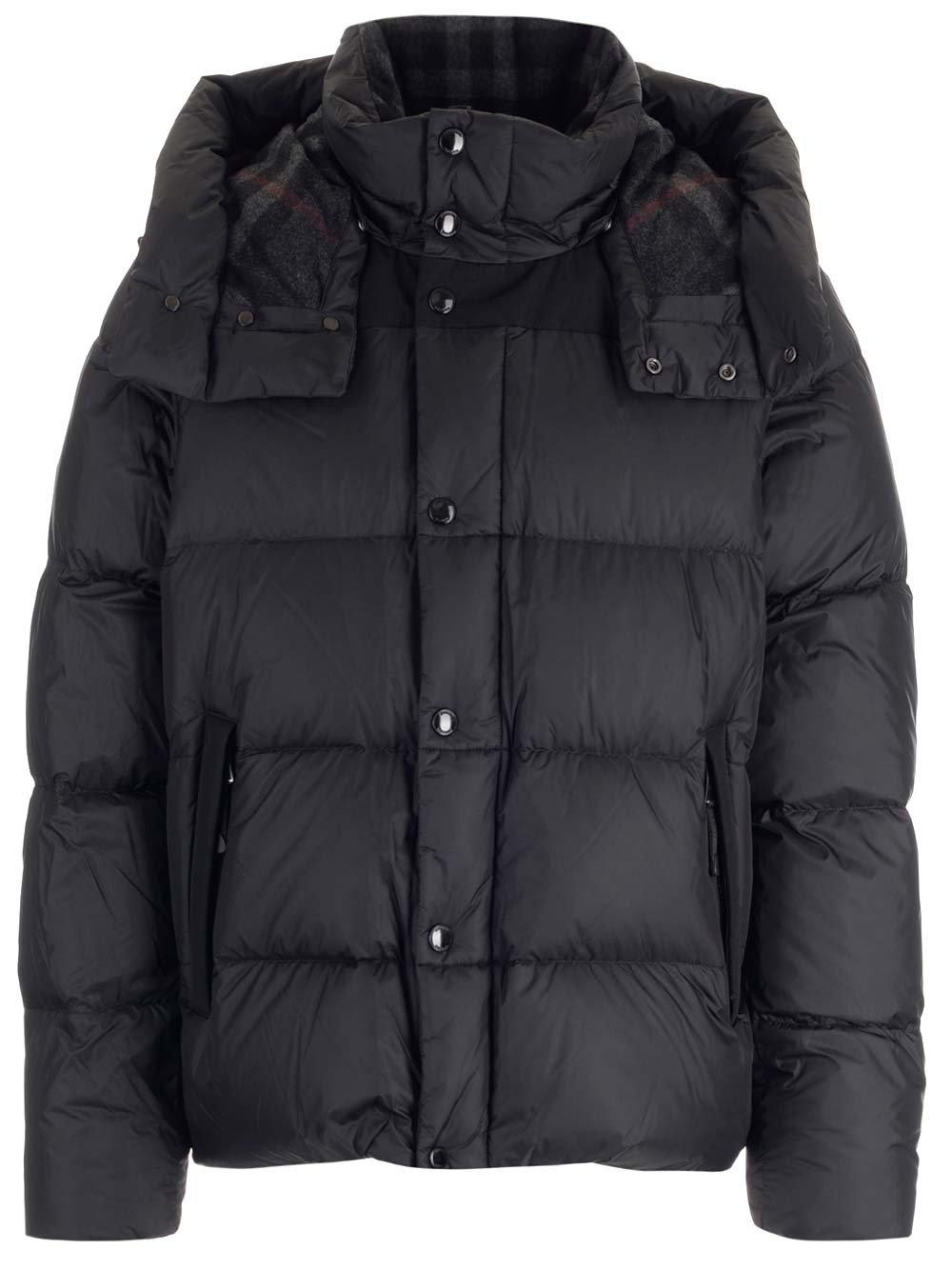 Detachable-sleeve puffer jacket - Black