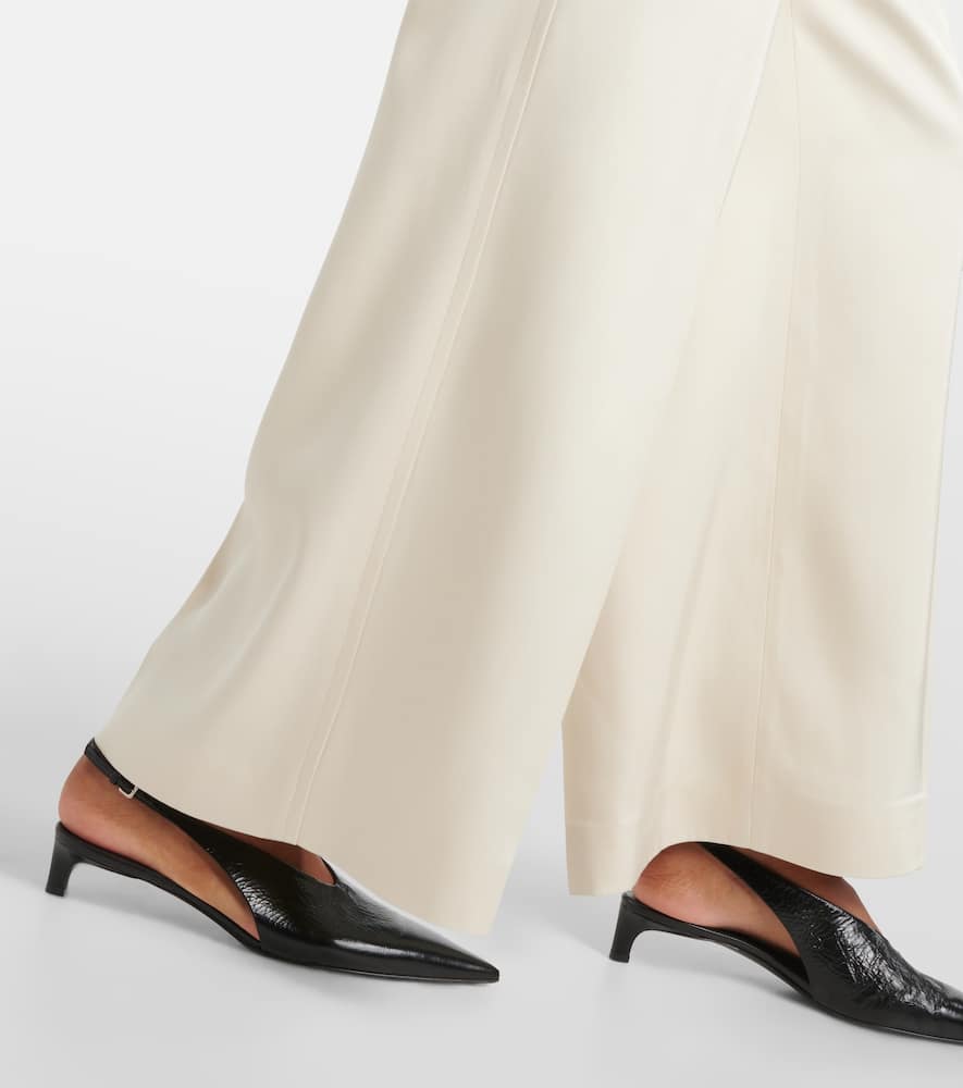 Satin wide-leg pants
