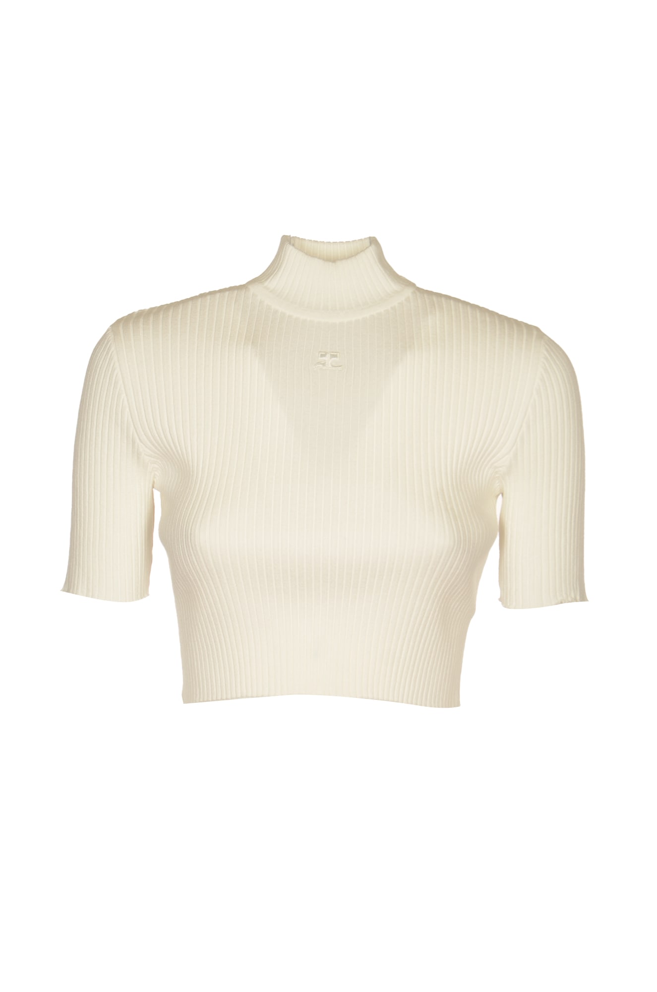 Mockneck Rib Knit Pullover