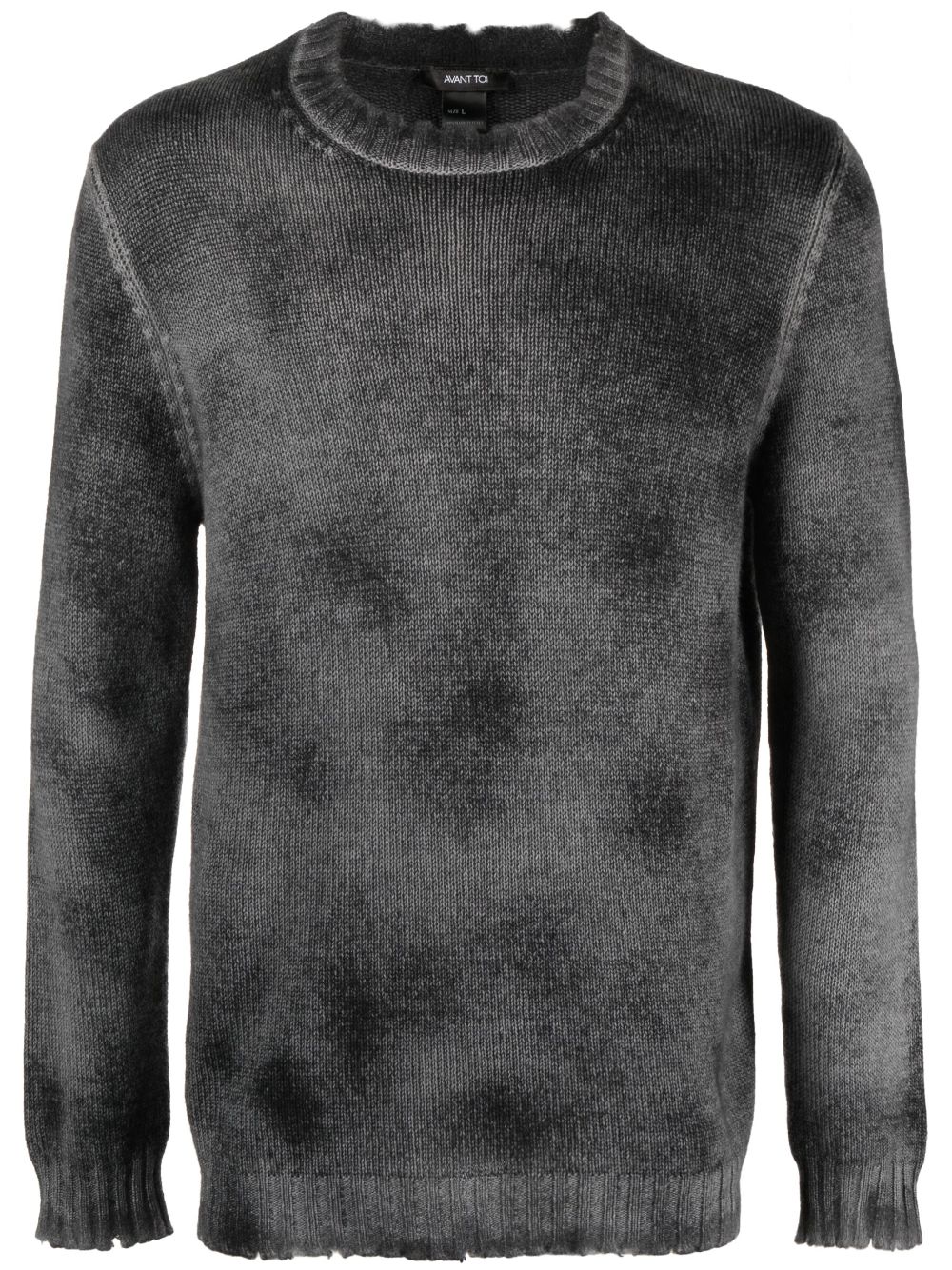 Faded-effect cashmere jumper - Grey