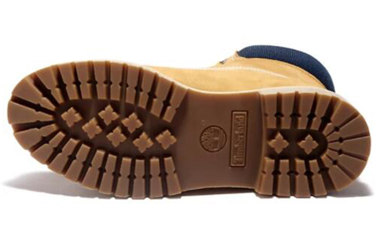 6 Inch Premium Waterproof Boots 'Wheat Nubuck Blue Collar'
