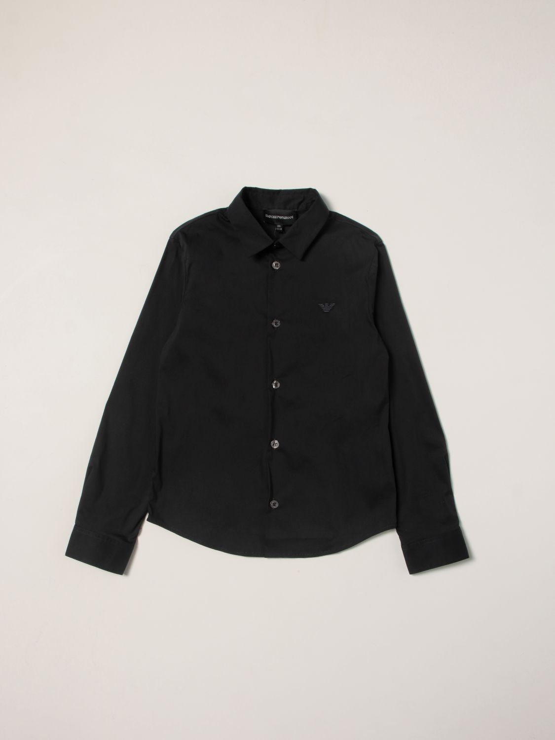 Shirt in poplin with eagle