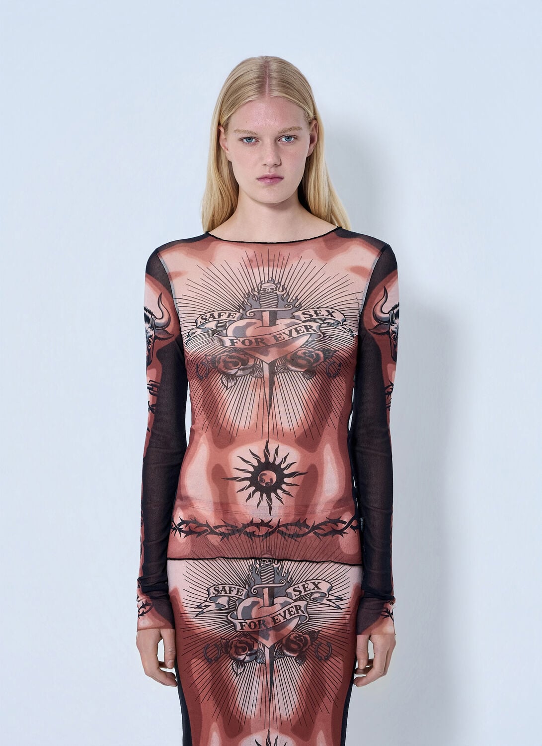 Re-edition Safe Sex Tattoo Longsleeve Top
