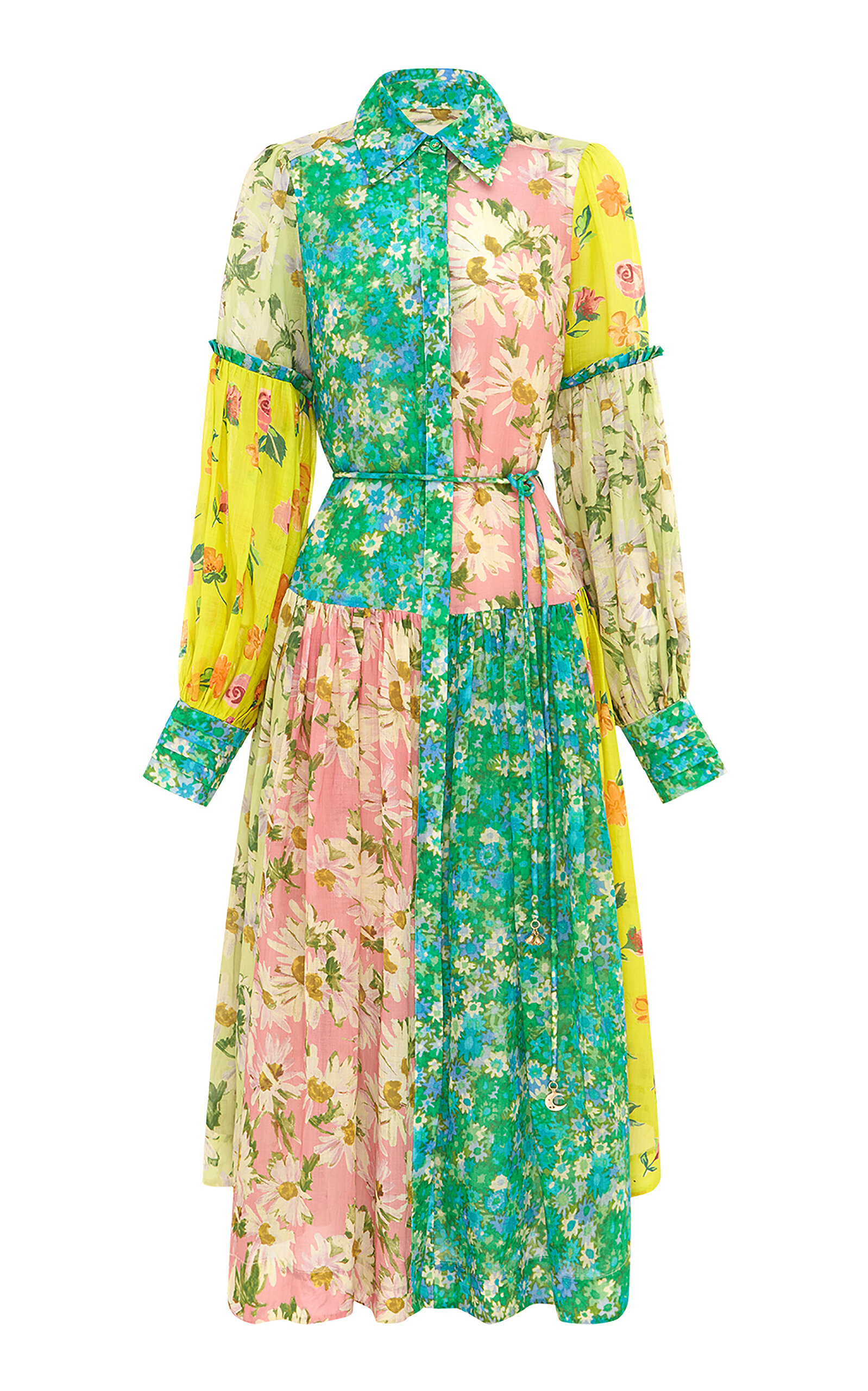 Kenzie Patchwork Midi Shirt Dress