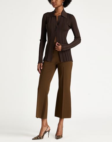 Woman Cardigan Dark brown Size M Viscose, Polyamide, Elastane