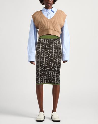 Woman Midi skirt Military green Size 1 Polyamide, Viscose, Polyester