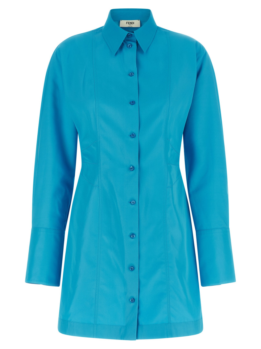 Fendi - long sleeve collared knee length jacket