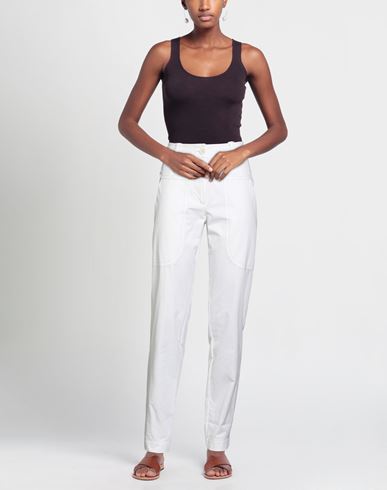 Woman Pants Ivory Size S Cotton