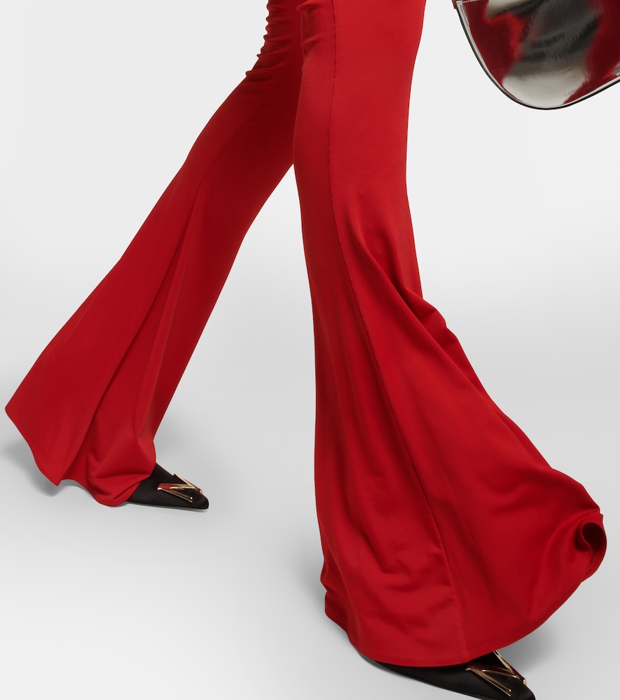 High-rise flared leggings