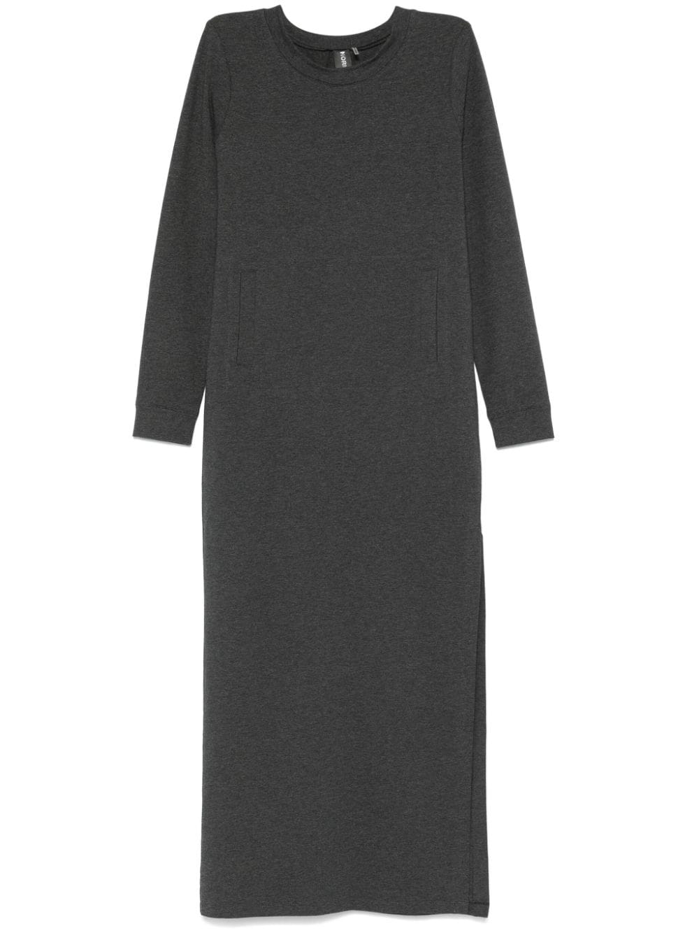 Side-slit tailored maxi dress - Grey