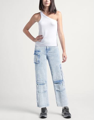 Woman Jeans Blue Size 4 Cotton, Elastane