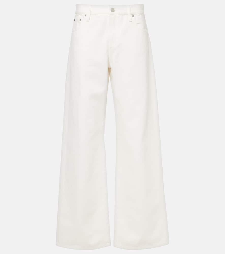 Mid-rise wide-leg jeans