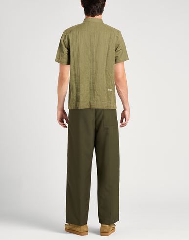 Man Shirt Military green Size L Cotton, Linen