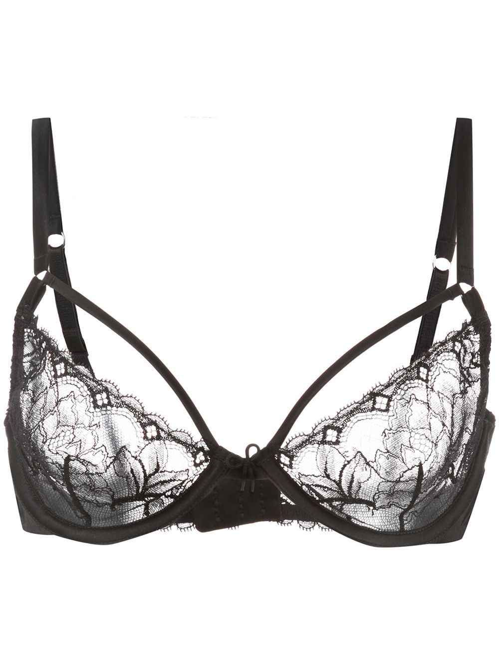 Gardenia lace demi bra - Black