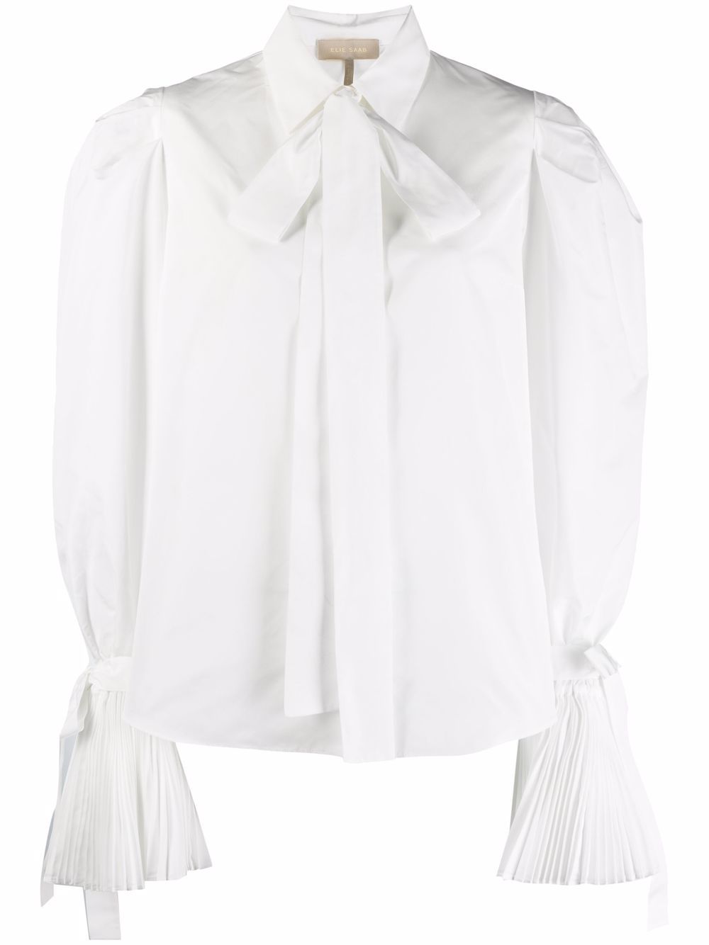 Taffeta flared-cuff shirt - White