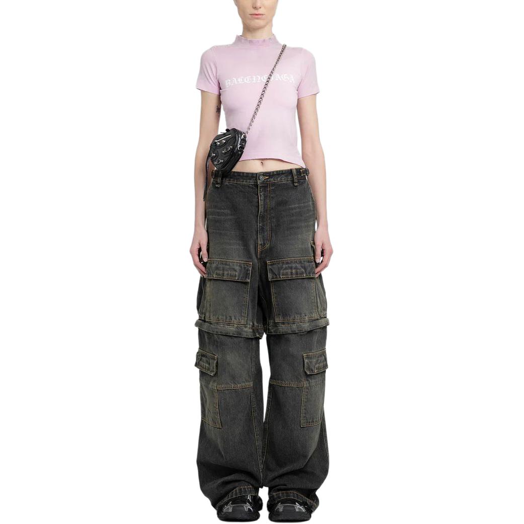 (WMNS) Gothic Type Shrunk T-Shirt 'Light Pink'