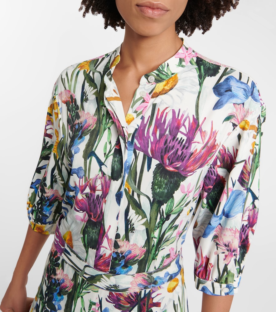 Floral satin midi dress