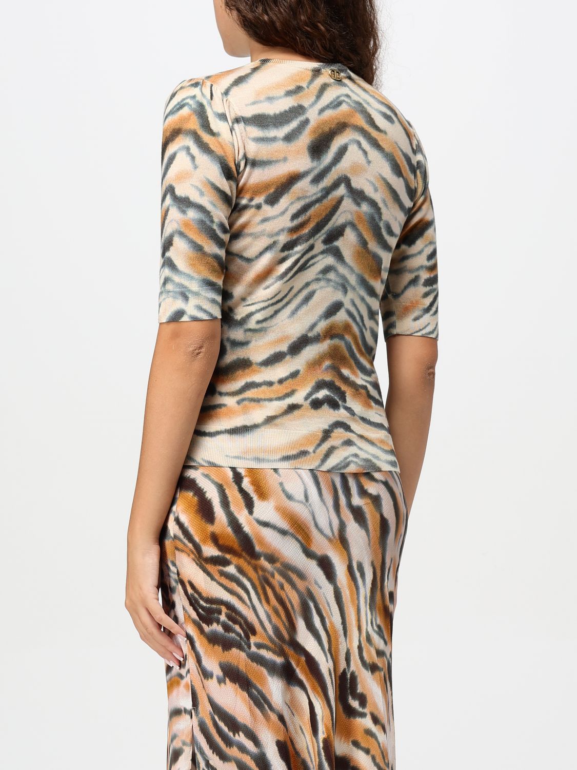 Tiger-print sweater - Neutrals