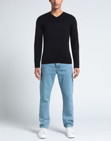 Jeans Man Sweater Midnight blue Size L Viscose, Nylon