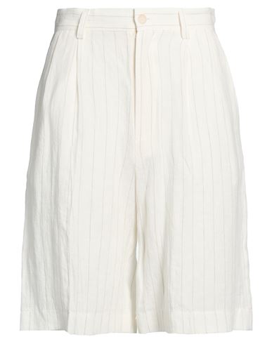 Woman Shorts & Bermuda Shorts Off white Size 4 Linen