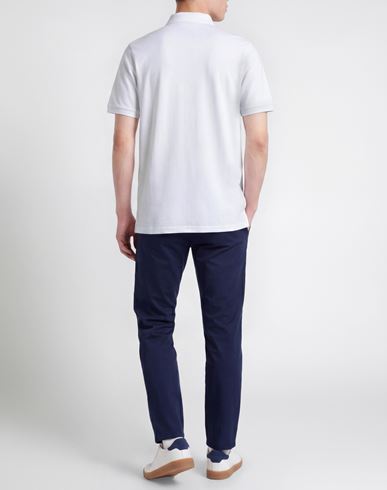 Man Polo shirt White Size XL Cotton, Elastane