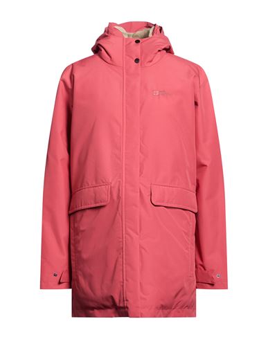 Woman Jacket Salmon pink Size L Polyester