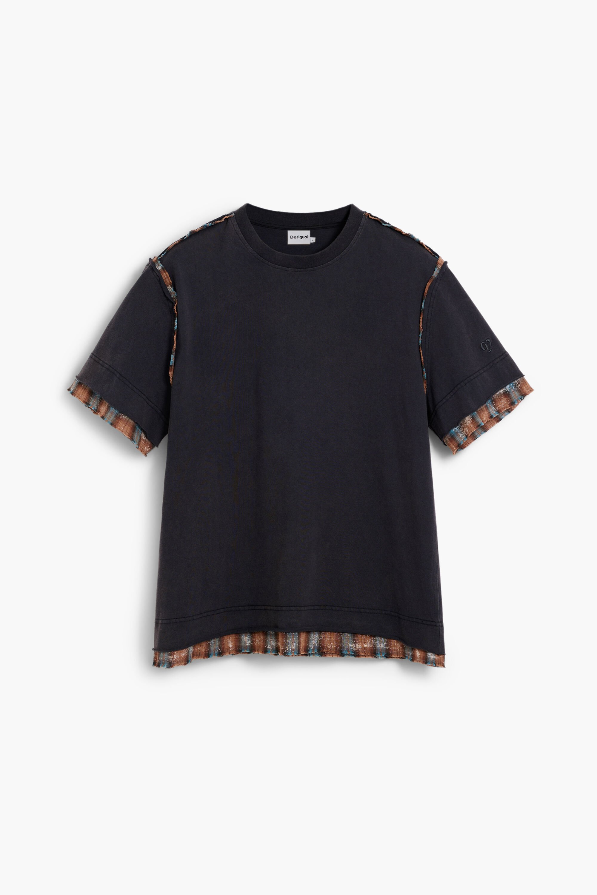 Short-sleeve T-shirt with seam detai