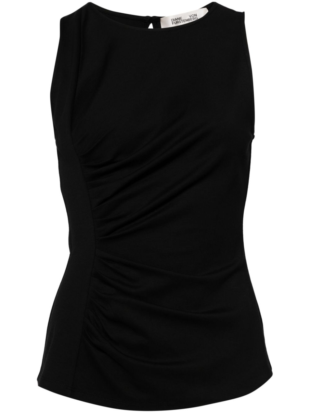 Draped-detail tank top - Black