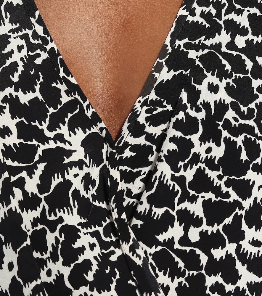 Floral wrap blouse