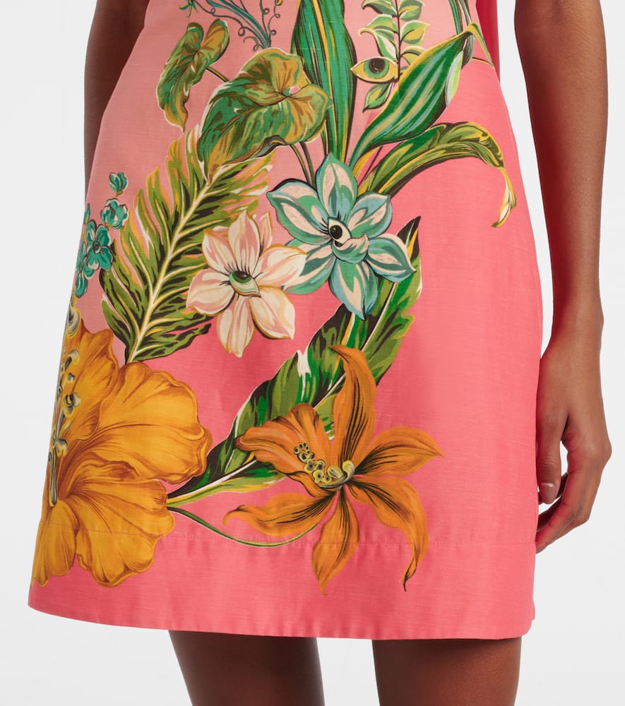 Alémais Anika floral linen minidress