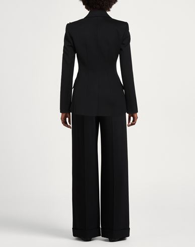 Woman Blazer Black Size M Cotton