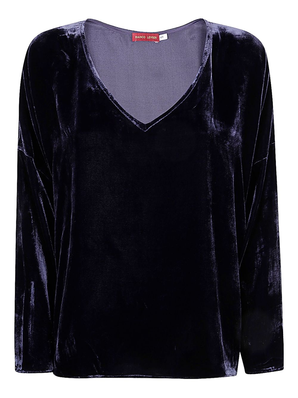 Velvet v-neck top - Purple