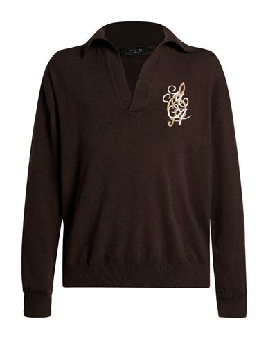 Man Sweater Chocolate brown Size L Wool, Cashmere