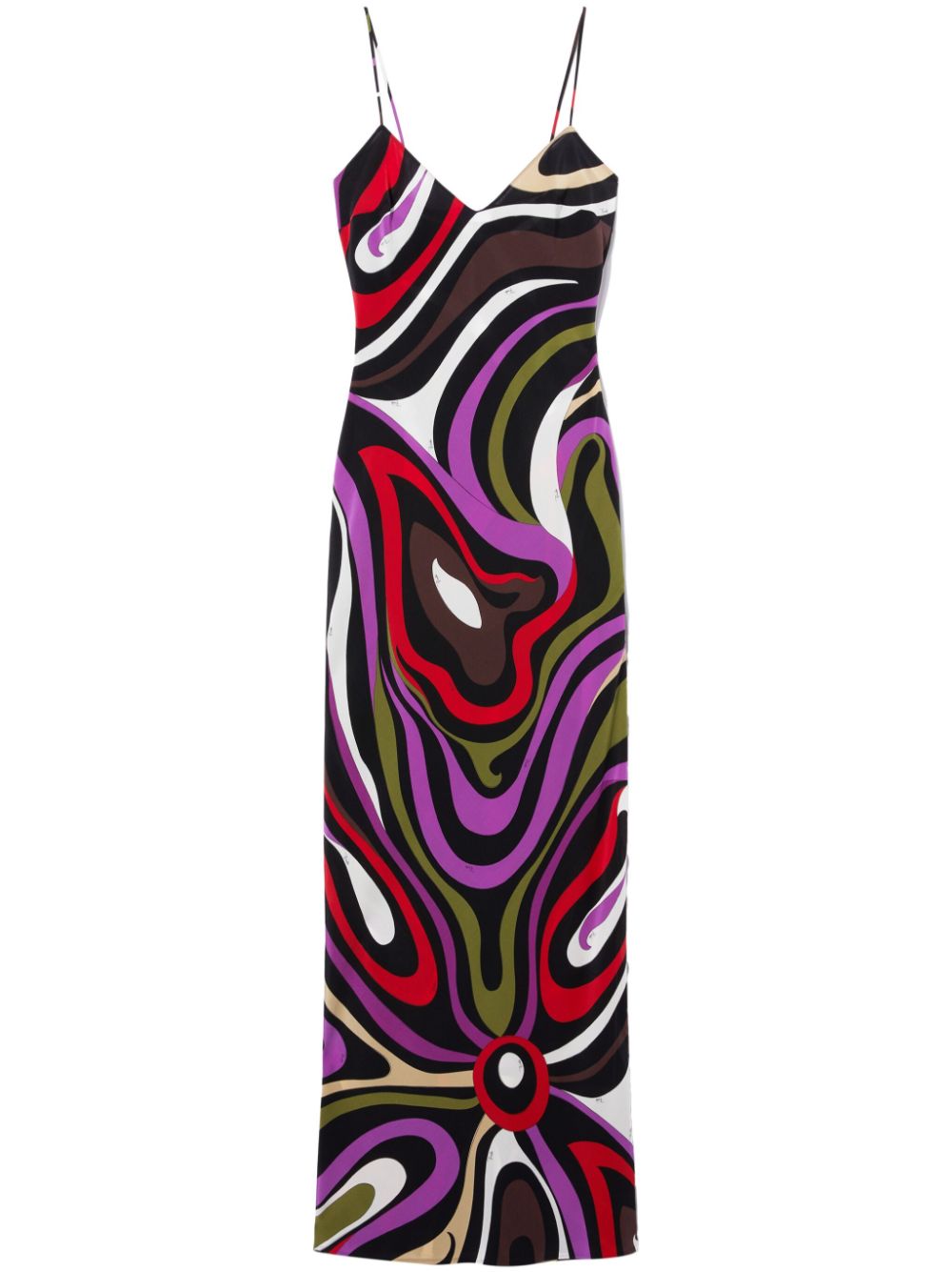 Marmo-print silk maxi dress - Pink