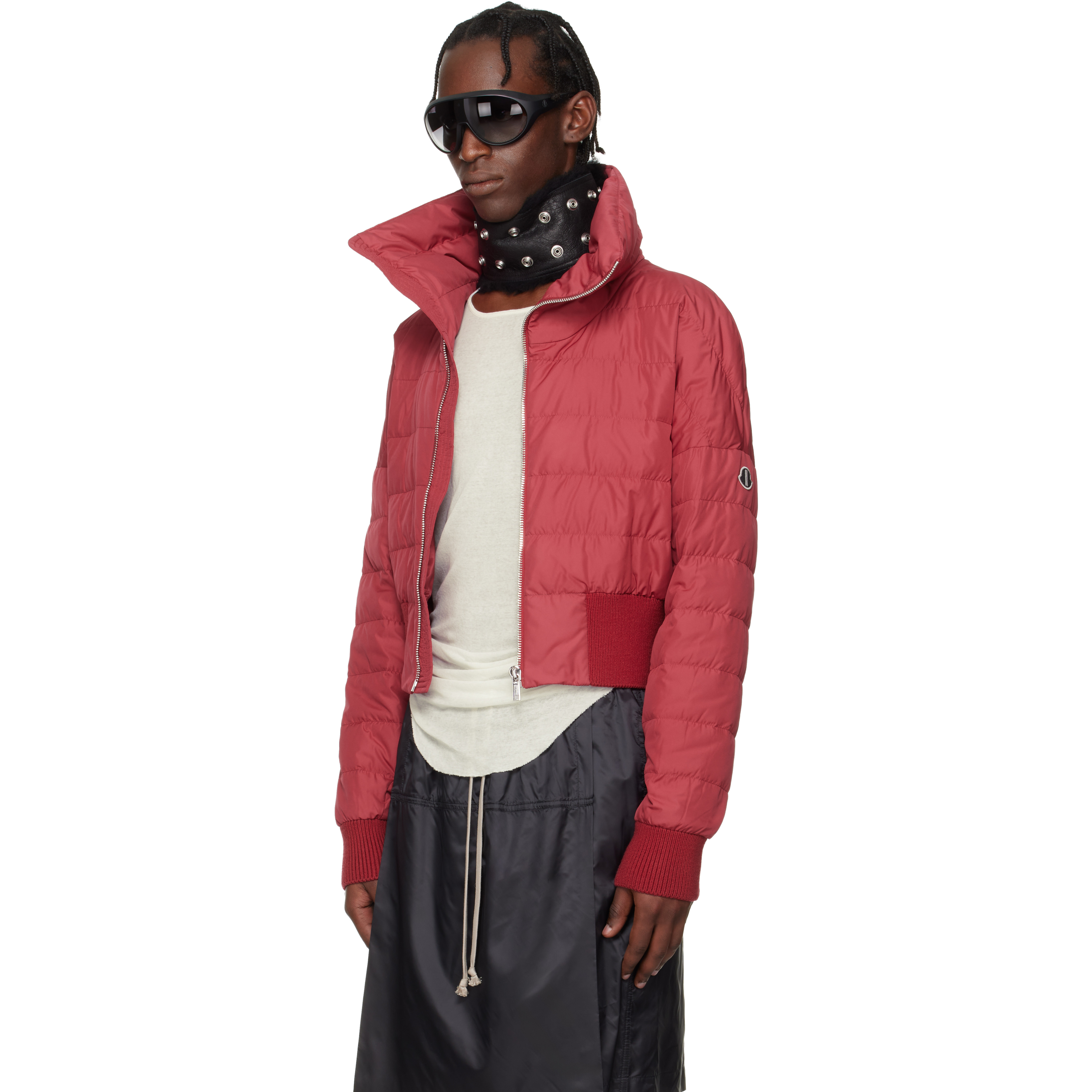 Moncler + Red Cropped Down Jacket