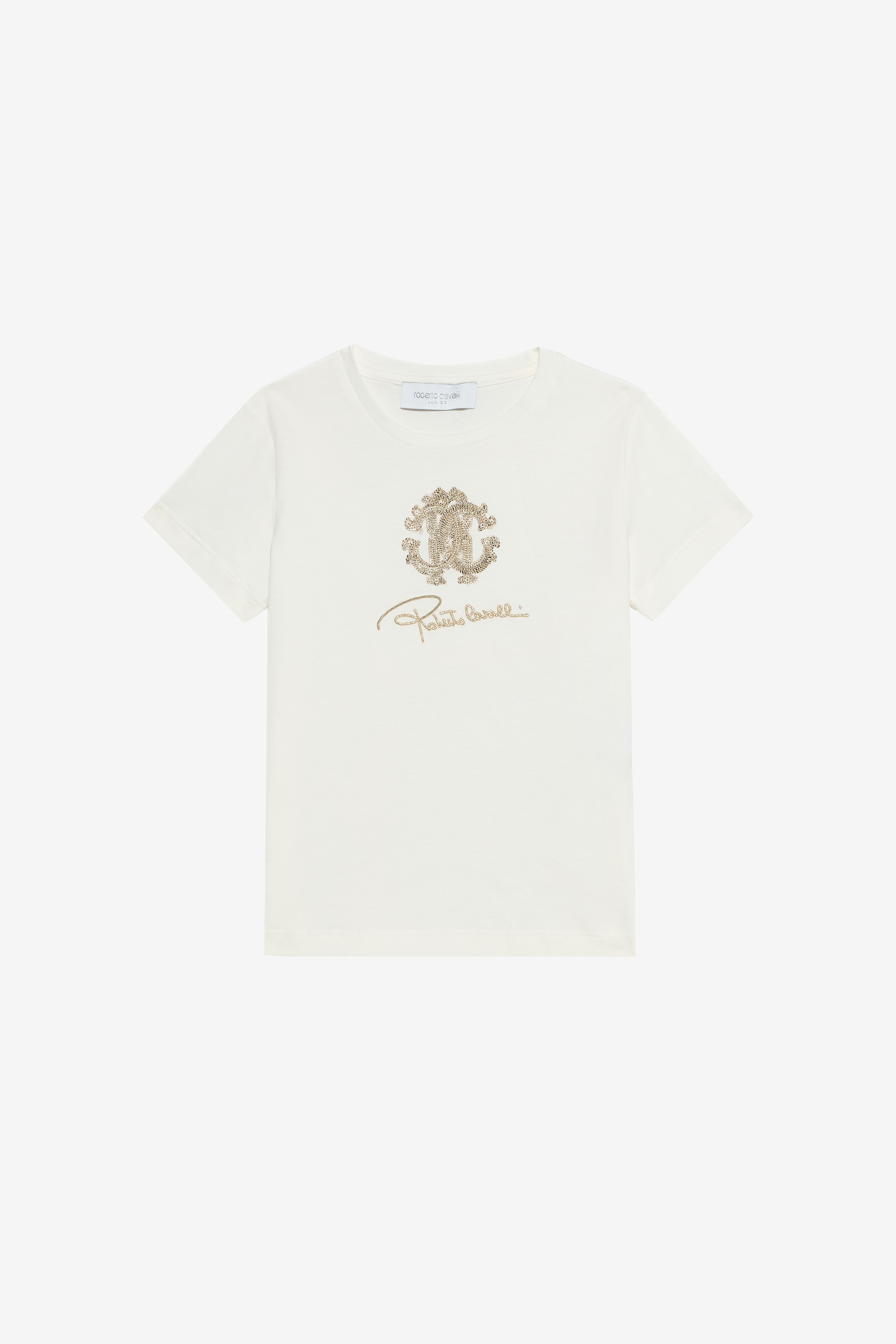 Milk White T-shirt With Rc Monogram