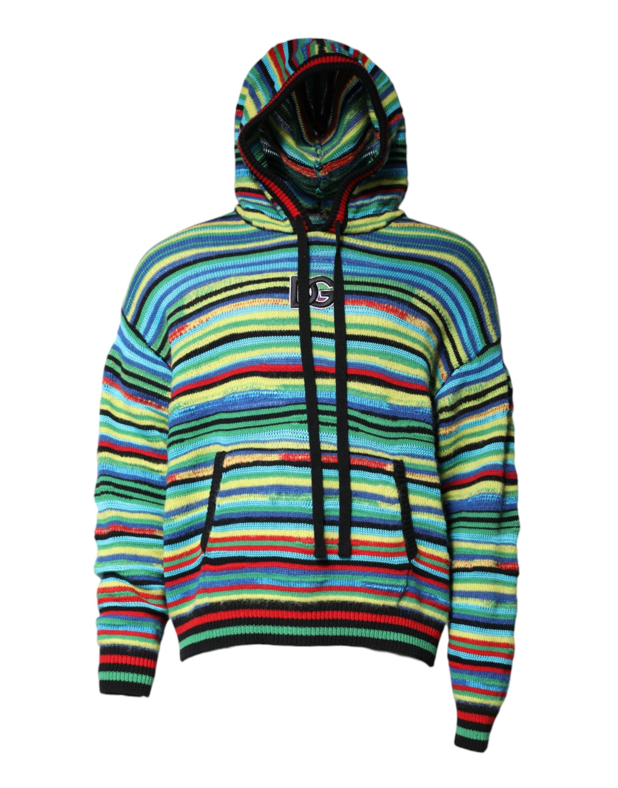 Striped Cotton-Nylon Hoodie — Multicolor