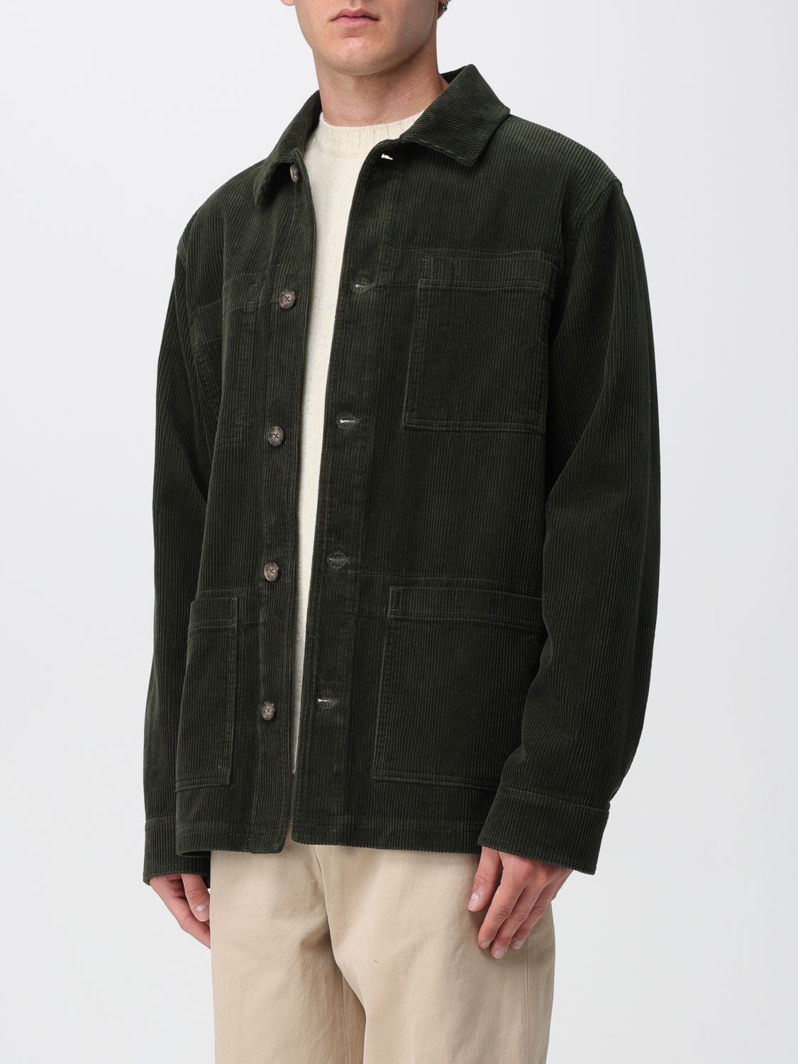 Jacket Men color Bottle Green
