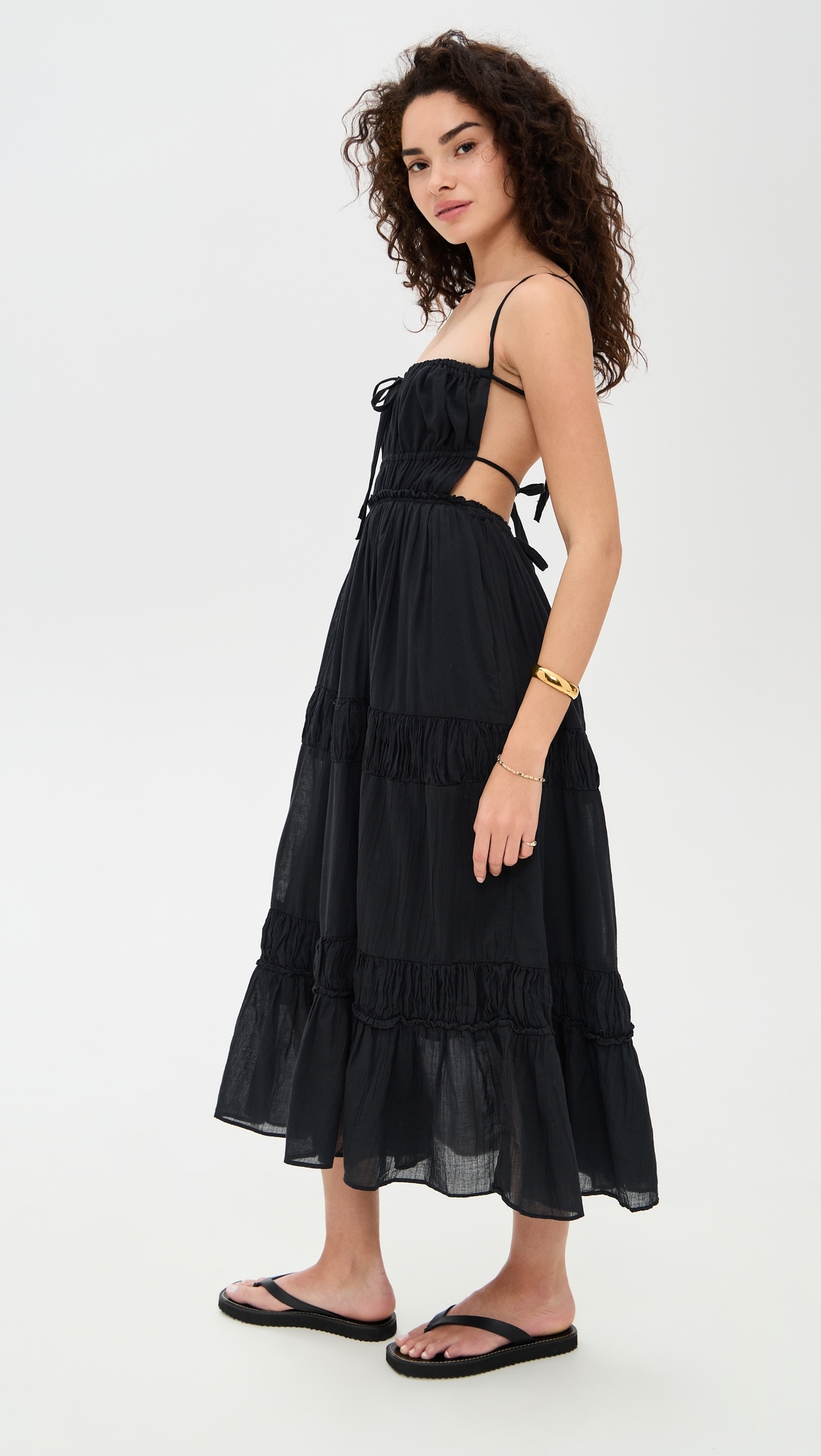 Taking Sides Maxi Dress Black