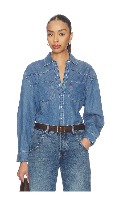 LEVI'S Teodora Western Shirt in Blue. - S also in