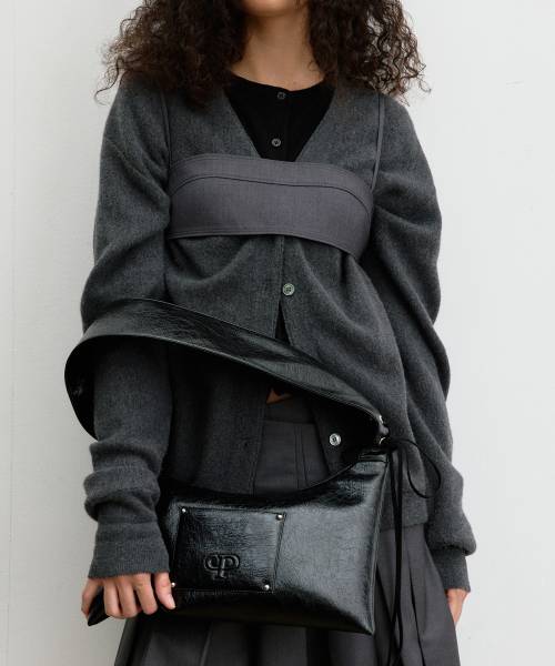 EYELET FLAT SHOULDER BAG