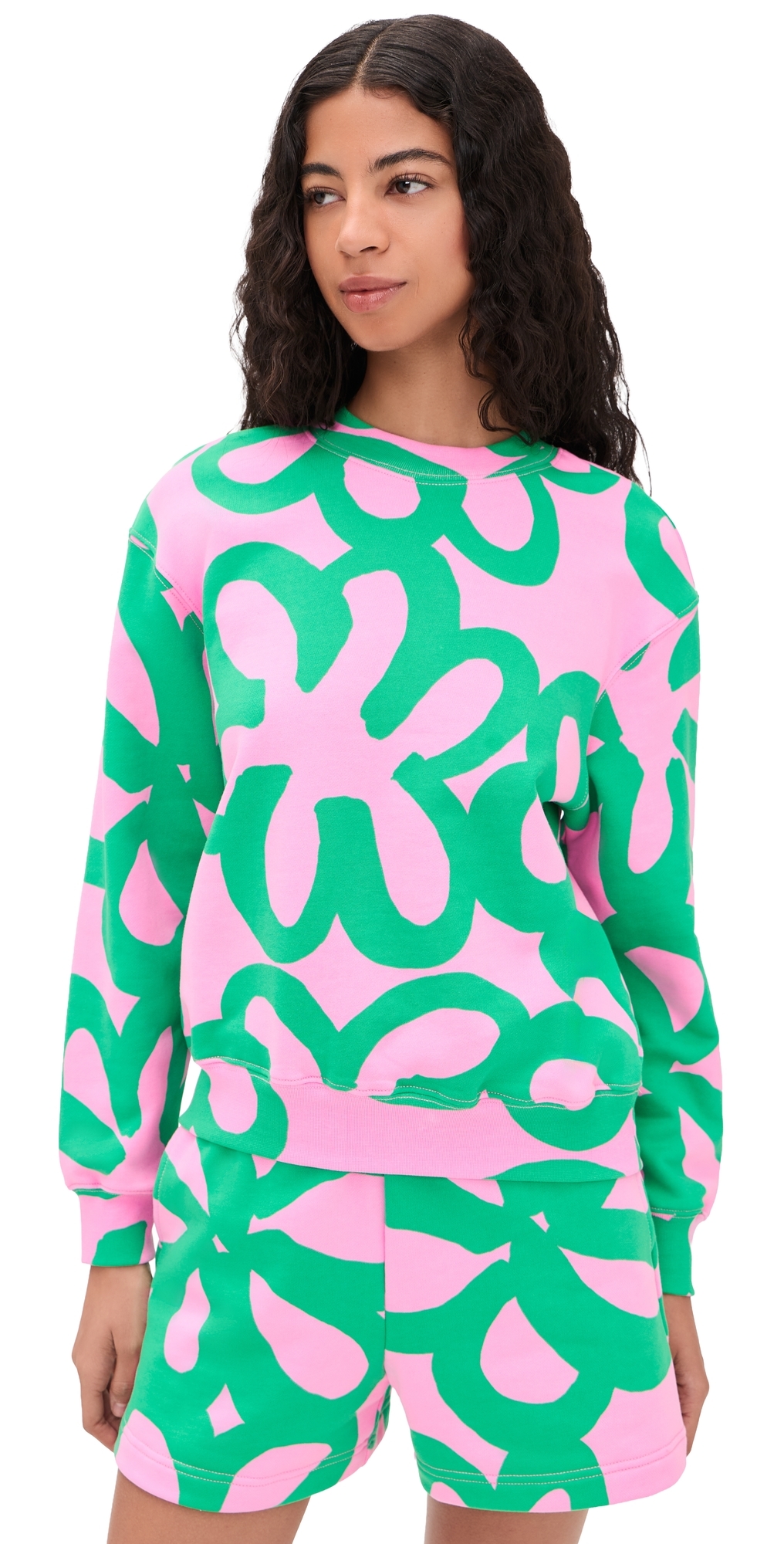 Leiot Jattikukka Kioski Sweatshirt Light Pink/Green