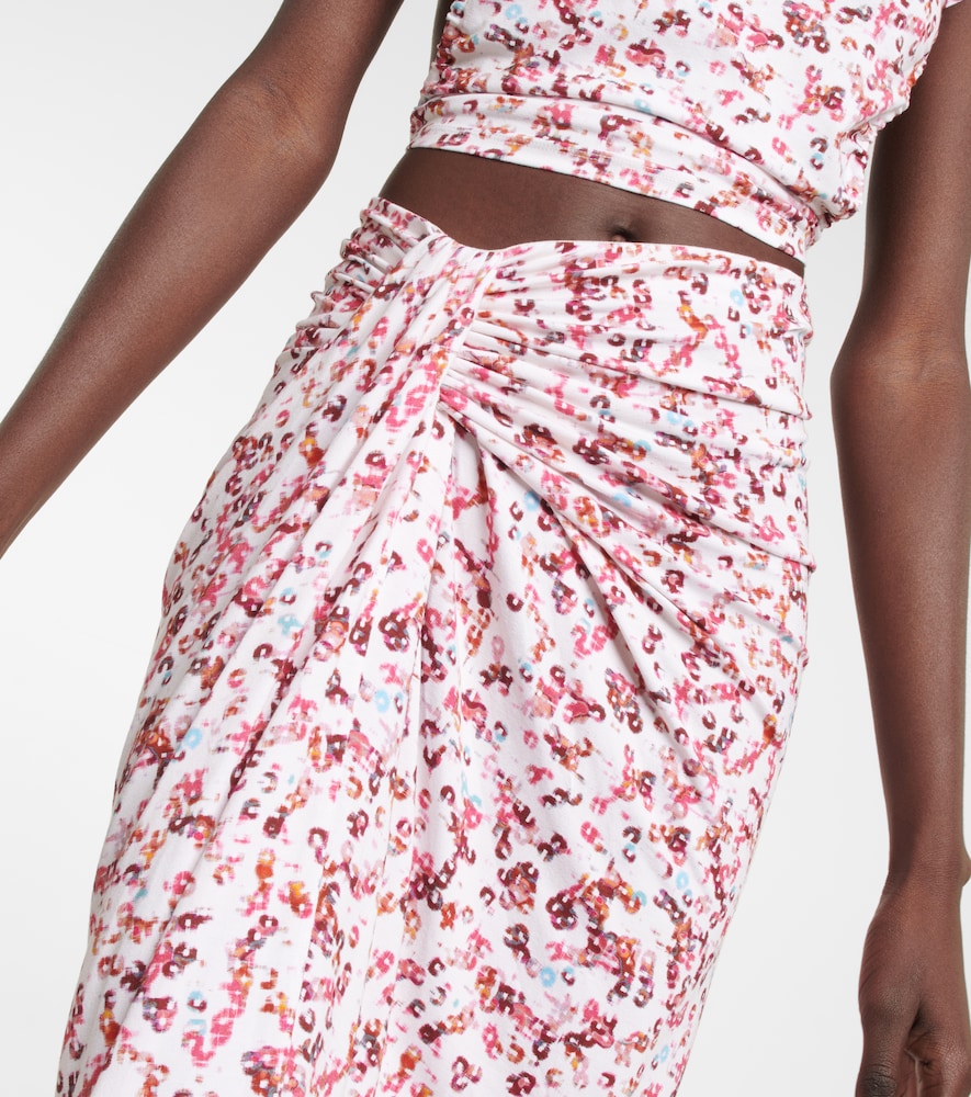 Marant Etoile Jeldia printed jersey midi skirt