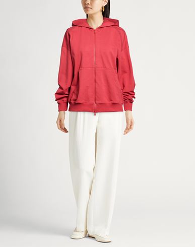 Woman Sweatshirt Brick Size S Cotton, Elastane