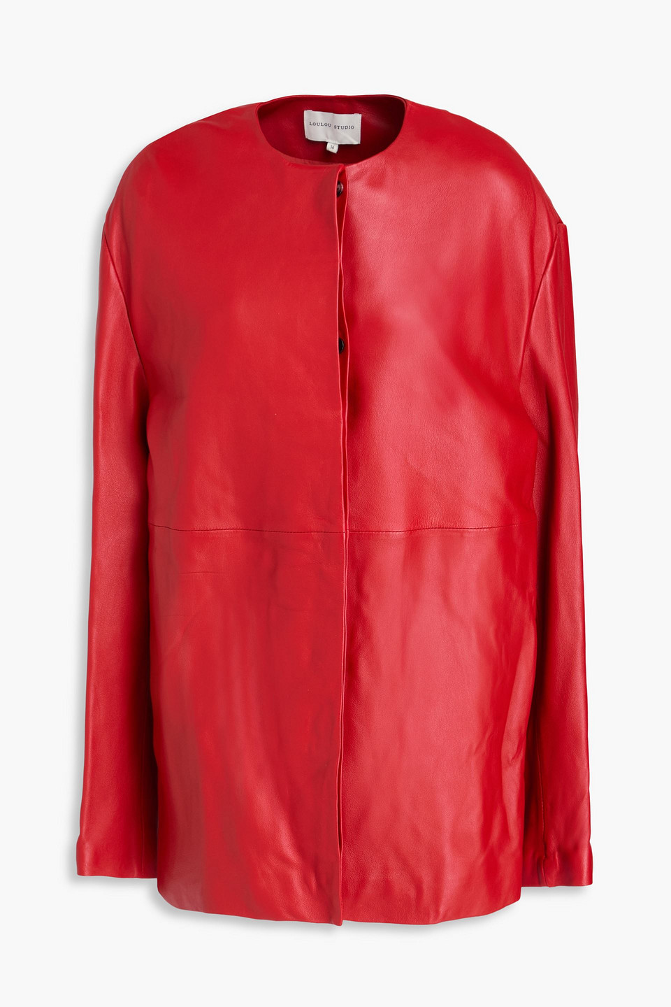 Atalia pebbled-leather jacket - Red - FR 40