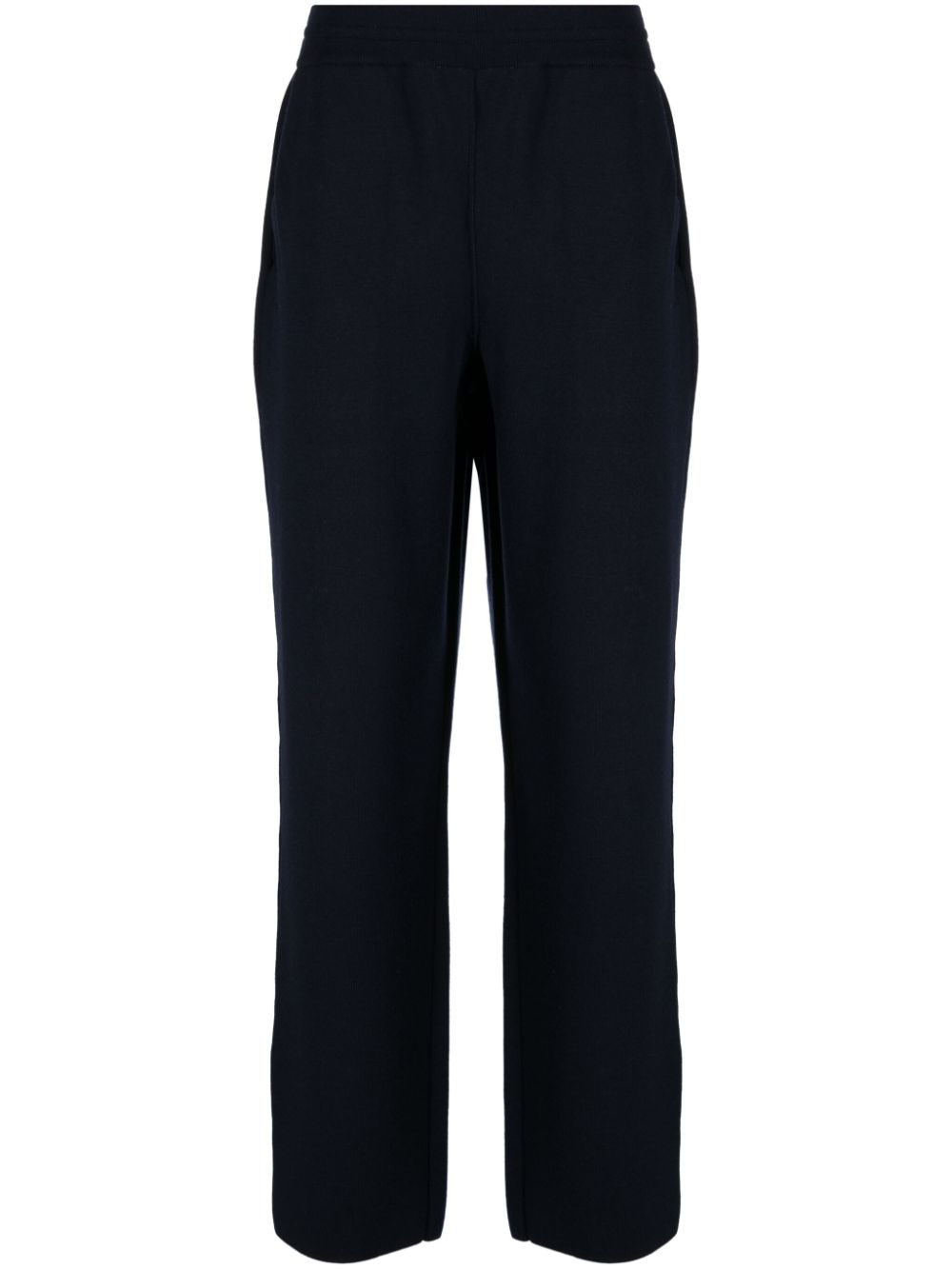 Wool-blend track pants - Blue